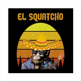 El squatcho Mexican Sasquatch Bigfoot retro t-shirt Posters and Art